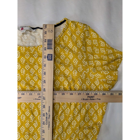 Boden Dress Phoebe Jersey Midi Yellow Pockets Cottagecore Bohemian Luxe 14 A007 - Picture 8 of 9